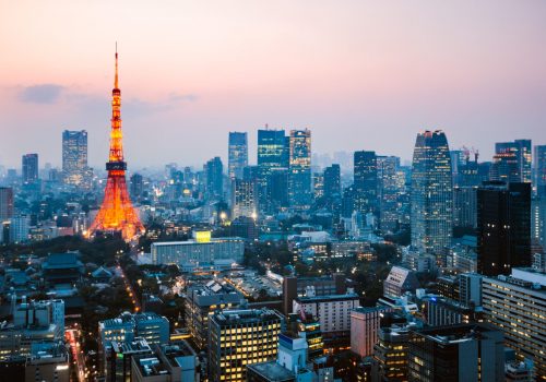 Sky view of Tokyo, Japan